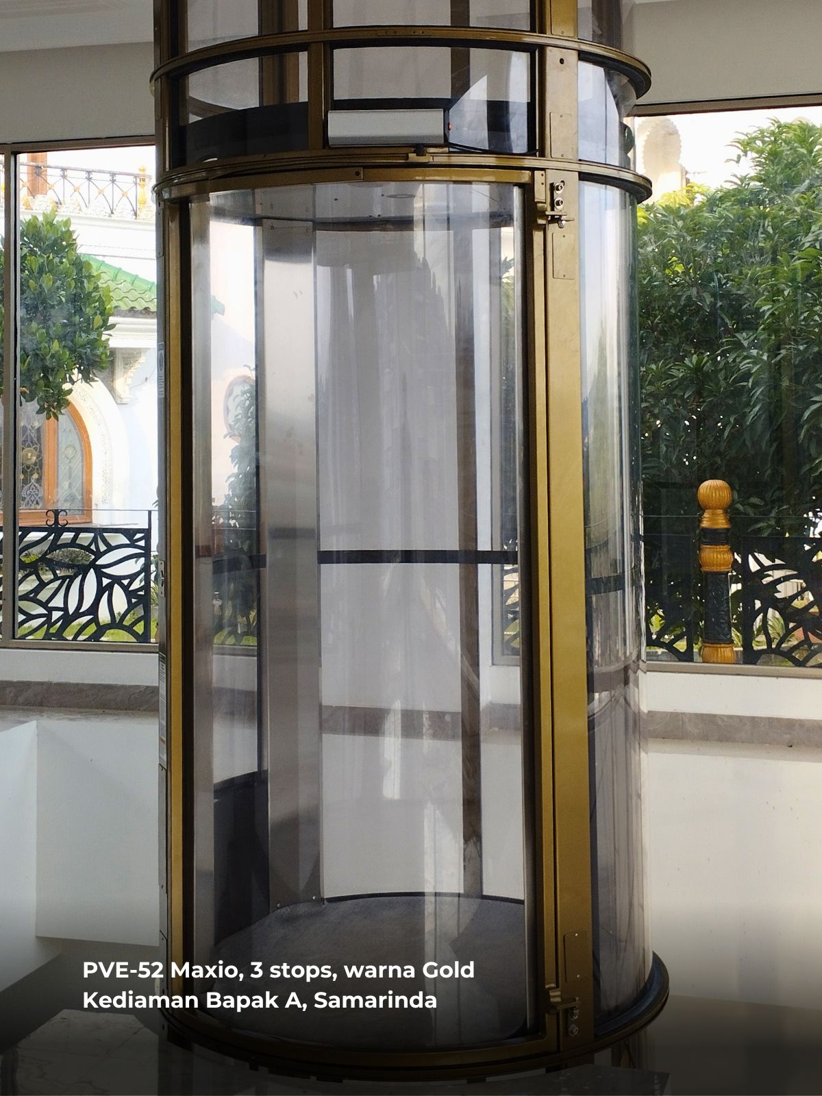 Lift tabung PVE maxio samarinda lift elevator rumah