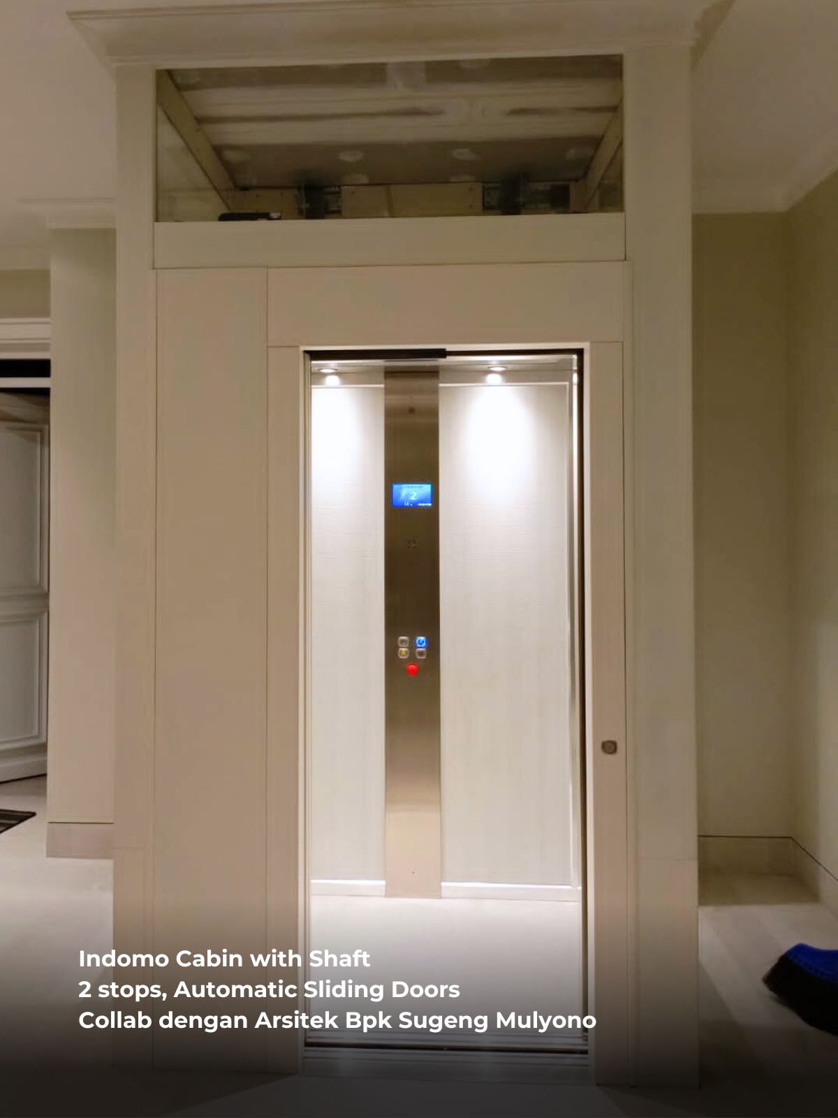 lift kabin with shaft residensial depok kerja sama dengan arsitek sugeng mulyono